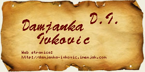 Damjanka Ivković vizit kartica
